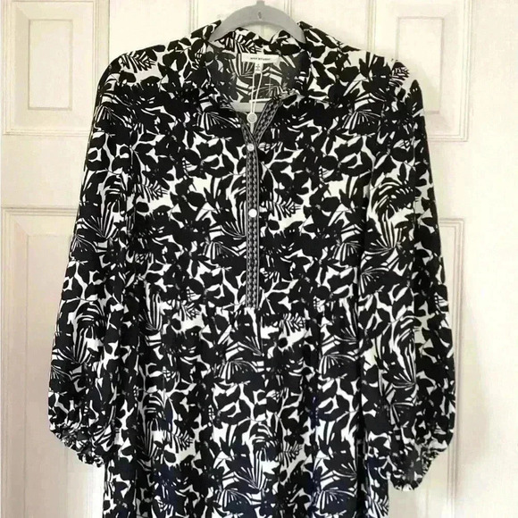 NWT Max Studio Black White Tiered Maxi Dress Size Small - Picture 2 of 8